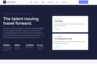 Travel Tech Talent - Web Application
