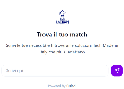 Assistente AI RAG per il matching di software italiani - Artificial Intelligence