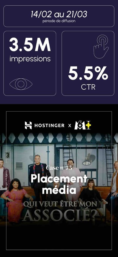 PARRAINAGE TV ET STREAMING M6+ - HOSTINGER - Mediaplanung