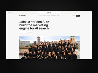 Peec AI website in Framer (ongoing retainer) - Ergonomie (UX/UI)