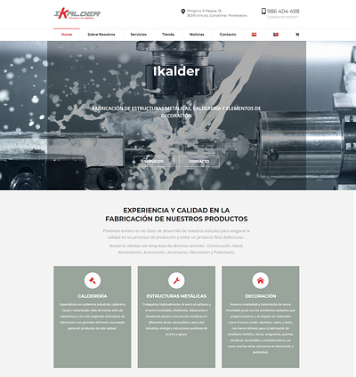 Desarrollo tienda online  Ikalder - E-commerce