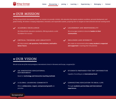 King George British International School Website Design & Dev & SEO - Creación de Sitios Web