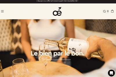 Création de boutique shopify pour Oé - Website Creation