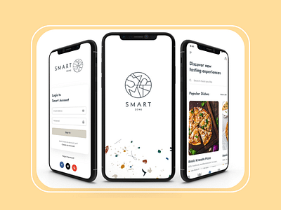 Smart Zone Cafe Mobile Application - Graphic Design