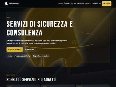 INVICTUS SECURITY'S SITE RESTYLING - Creazione di siti web