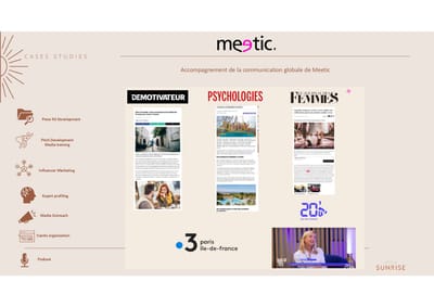 Communication pour MEETIC - Relations publiques (RP)