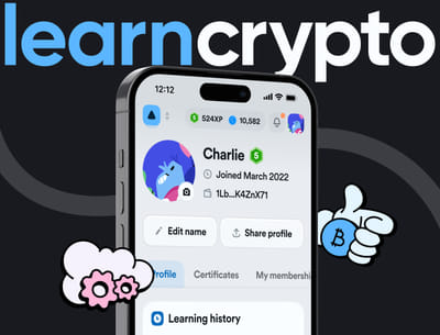 LearnCrypto UX/UI Design - Web Applicatie