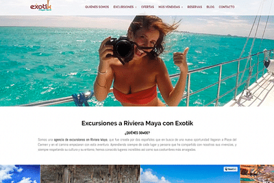 Caso de Éxito Exotik Mayan Tours - Creazione di siti web