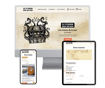 Création du site e-commerce le fumoir des dunes - E-commerce