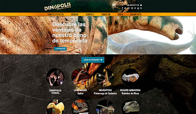 Dinópolis: CMS - Tienda online - Venta de entradas - Création de site internet