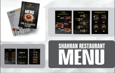 Shahran Restaurant Menu Design - Grafikdesign