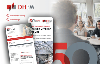 Klares und modernes Design für das Jubiläum der DHBW Stuttgart - Graphic Design