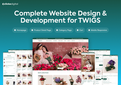 Twigs Flower House Website Project - E-commerce