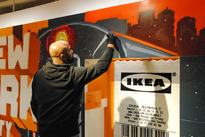 Live painting IKEA pour collection MARKERAD