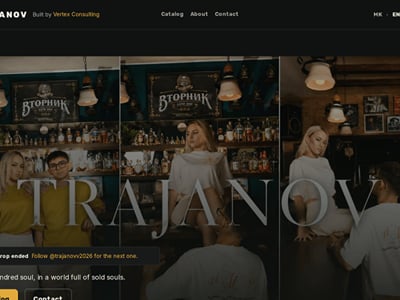Trajanov: Online Store for a Strumica Clothing Label - Création de site internet