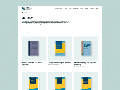 Web development for a Math research center - Ergonomy (UX/UI)