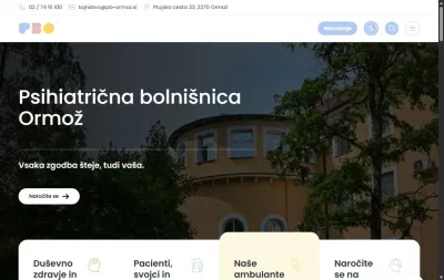 Psychiatric Hospital Ormož – institutional website - Website Creation