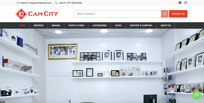 Custom website developed for Camcity Studio, Dubai - E-Commerce