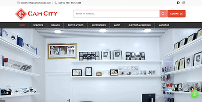 Custom website developed for Camcity Studio, Dubai - E-commerce