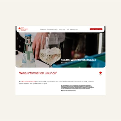Wine Information Council - Création de site internet