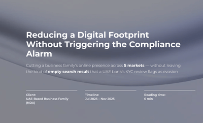 Reducing a Digital Footprint Without Triggering the Compliance Alarm - Market Research