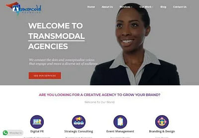 Transmodal Agencies website design - Webseitengestaltung
