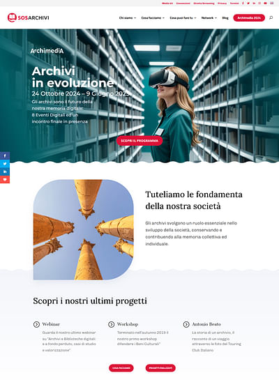 Presenza Digitale Progetto SOS Archivi - Website Creation