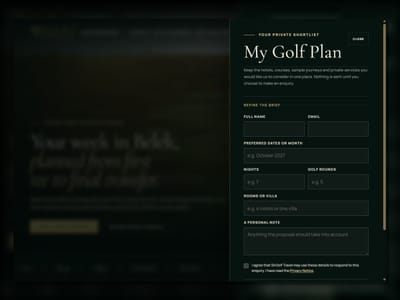 SirGolf Travel — Interactive Golf Journey Planner - Digital Strategy