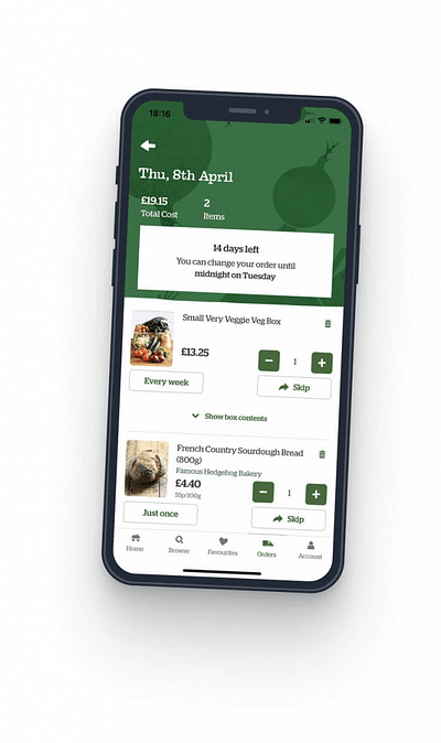 Building an organic delivery app for Abel & Cole - App móvil