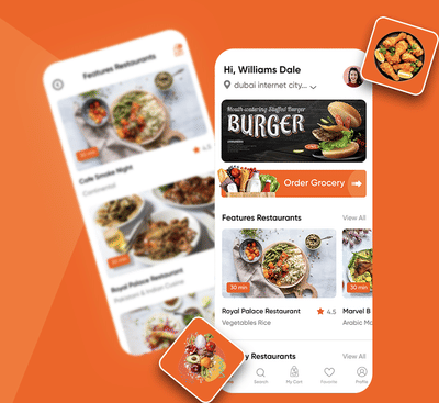 Talabat App Clone - Food Delivery App - Website Creation