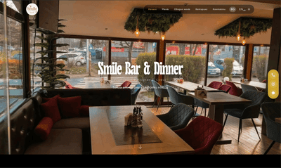 Smile Bar & Dinner: restaurant website with digital menu - Website Creation
