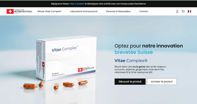 Création complète du site e-commerce Shopify Laboratoire Nutraceutical - Création de site internet