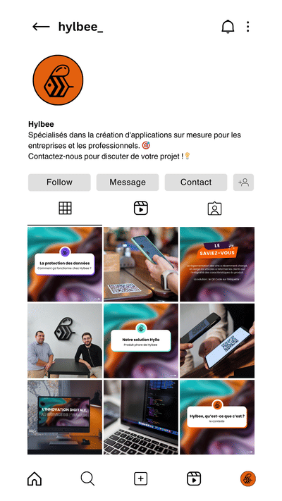 Création et gestion des réseaux sociaux de Hylbee - Community management