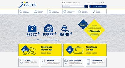 Nouveau site Web pour Touring - Création de site internet
