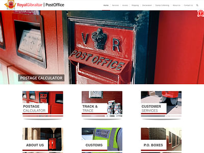 Post Office Gibraltar Website - Création de site internet