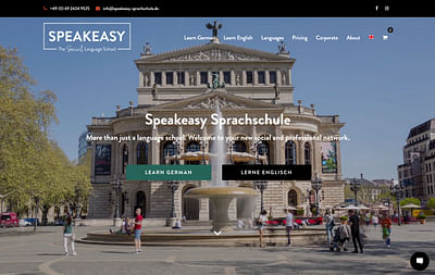 Speakeasy Sprachschule - Website Creatie