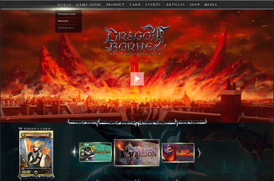 Dragoborne - Card Game - Création de site internet