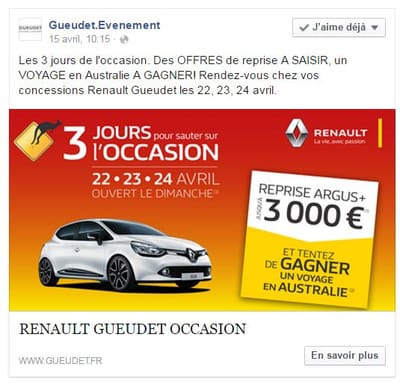 Facebook campaign - Ergonomie (UX/UI)
