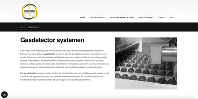 Webdesign voor Cryo Dam - Website Creation