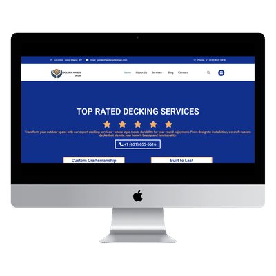 New website for Golden Hands Deck - Création de site internet