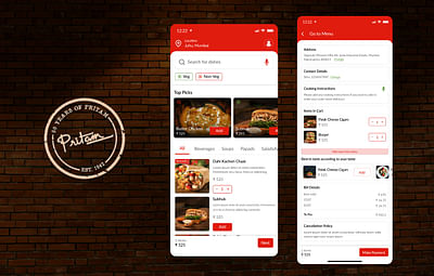 Pritam Restaurant mobile app - Application mobile