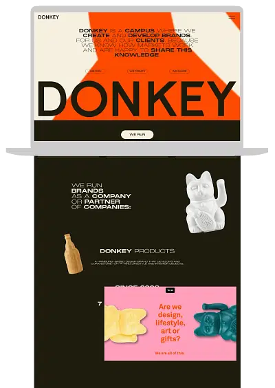 Creativ Webflow Website - Donkey - Webseitengestaltung