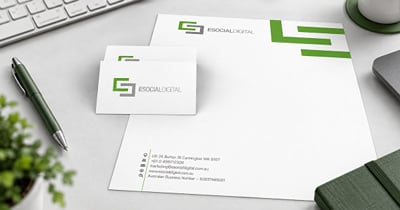 Logo and stationery for eSocial Digital, Western Australia - Branding & Positioning