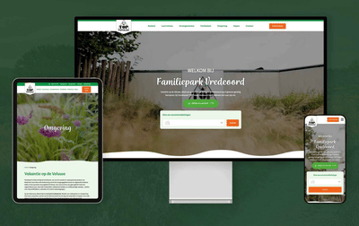 Boekingswebsite voor TOP Vredeoord en speelparadijs Jungles - Création de site internet
