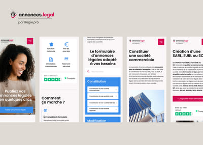 Annoces.Legal | Refonte UX/UI et optimisation du tunnel de conversion - Stratégie digitale