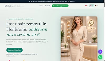 Laser studio website and Google Ads, Heilbronn - Inteligencia Artificial