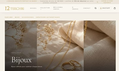 Brand website & online store for 12Teechri perfumery - Website Creatie
