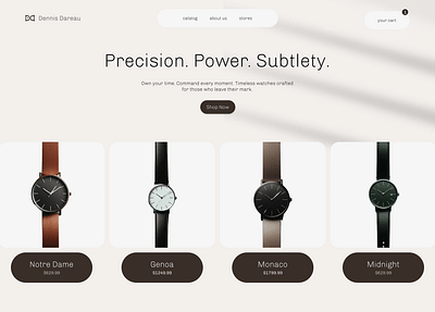 Landing Page design for a watch brand - Website Creation