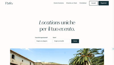 Patio - Applicazione web