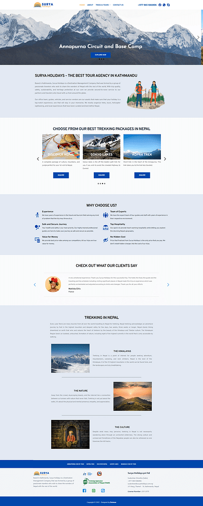 Website Design - Travel and Tourism - Creación de Sitios Web